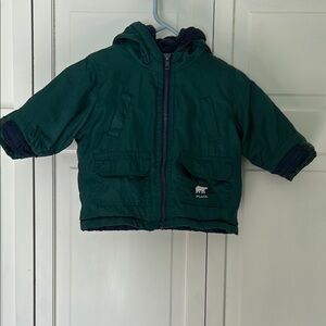 The Children's Place Green Thermolite Plus Insulated 12 Month Hooded Coat